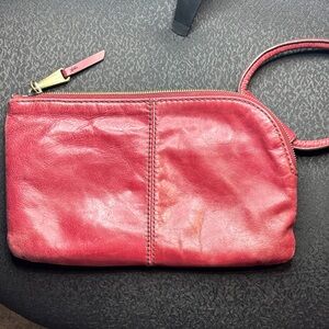 HOBO Red Leather Wristlet